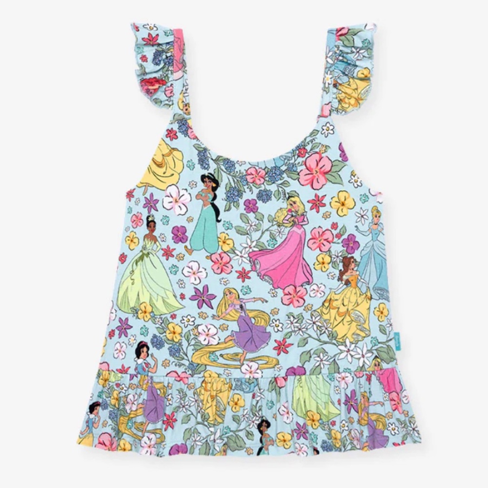 Posh Peanut Disney Princess Ruffle Tank 2T NWT